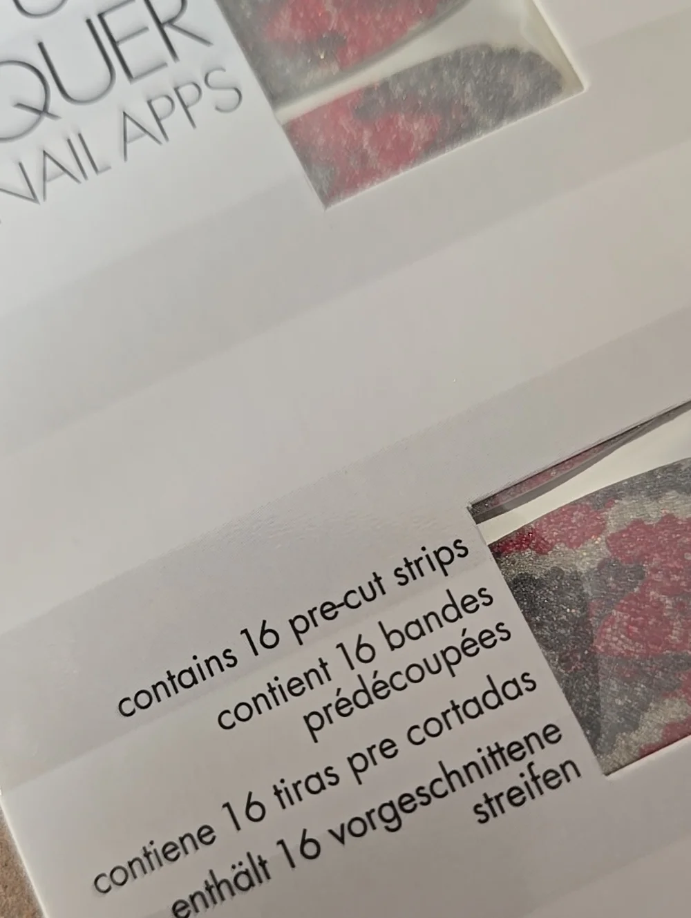 OPI Pure Lacquer Nail Apps Pink Silver Lace AP114 16 Count Wrap